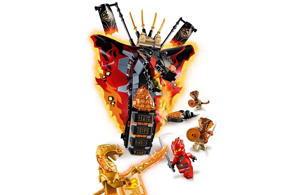LEGO Ninjago Ognisty kieł 70674 kreatywna zabawa prawidłowy rozwój merytoryczny dziecka klocki figurki minifigurki klasyczna gra wielogodzinna zabawa niewielkie wymiary
