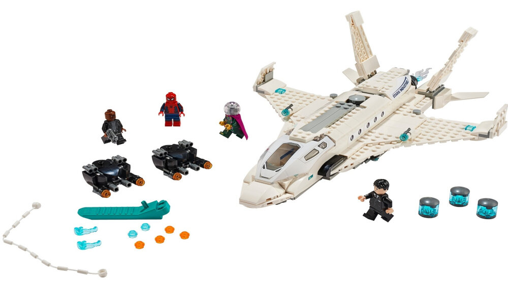 LEGO Spider-Man Odrzutowiec Starka i atak dronów - zestaw