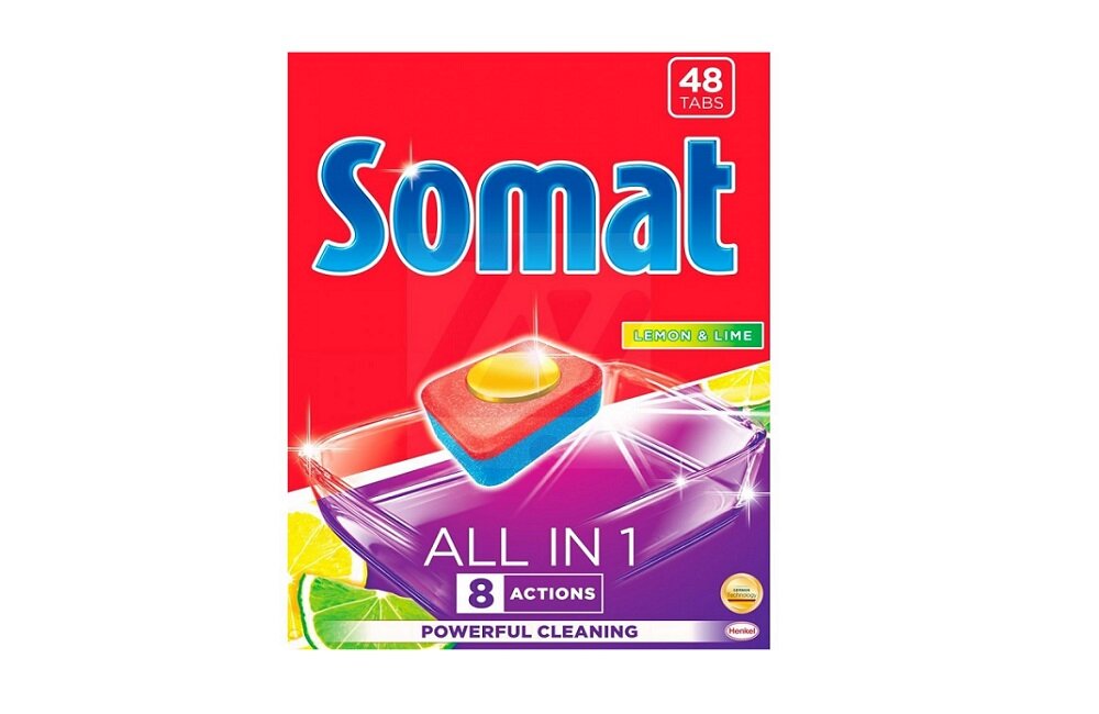 Tabletki do zmywarek SOMAT All in 1 Lemon & Lime 48 szt doskonały efekt mycia bez smug