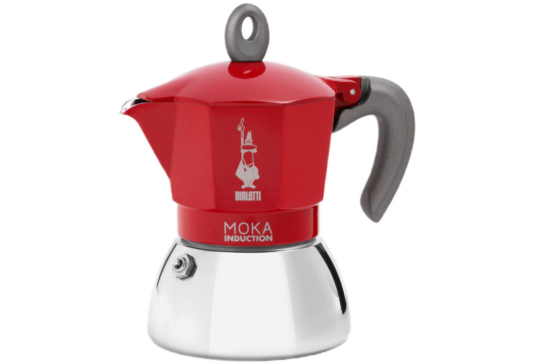 Kawiarka BIALETTI New Moka Induction 2 TZ Czerwony 100 ml Uniwersalność w kuchni na kuchenkach gazowych, elektrycznych i indukcyjnych wybór składa się z trzech części Po kilku minutach do mycia ręcznego bez użycia detergentów Prosta pielęgnacja