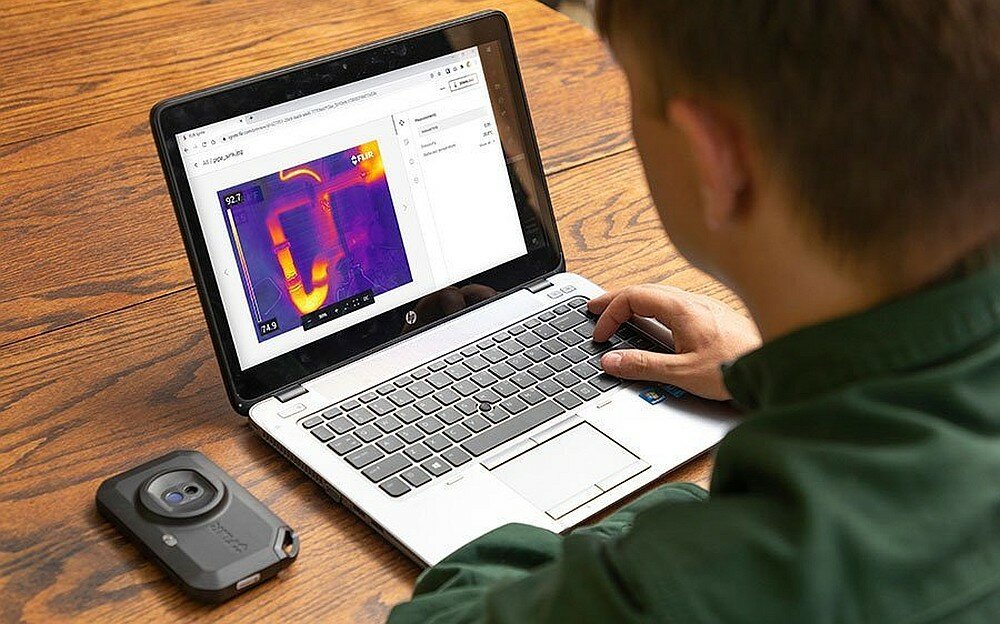 Тепловізійна камера FLIR C3-X об'єктив екрана діапазон запису вимірювання опору корпусу