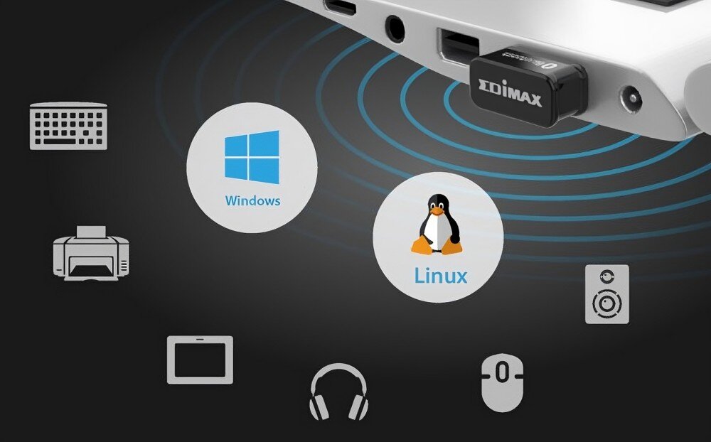 Adapter EDIMAX BT-8500 wielkość wymiary podłączenie plug-and-play gniazdo system