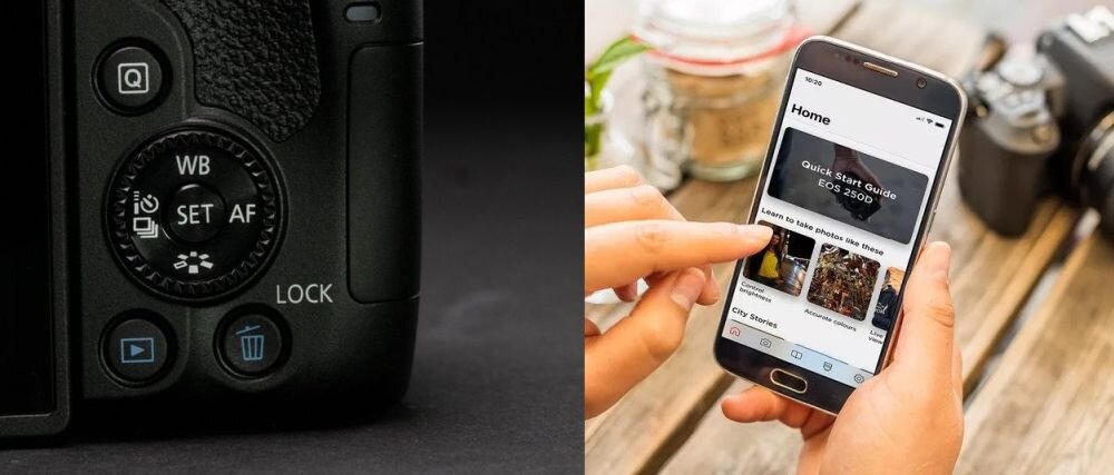 Aparat CANON EOS 850D  zdjęcia obiektyw ekran wizjer ogniskowa przysłona migawka obudowa bateria zasilanie filmy nagrywanie rozdzielczość matryca rozmiar przekątna tryby iso montaż lampa światło przyciski sterowanie menu kontrast jasność balans bieli filtry cmos karta pliki format zapis seria