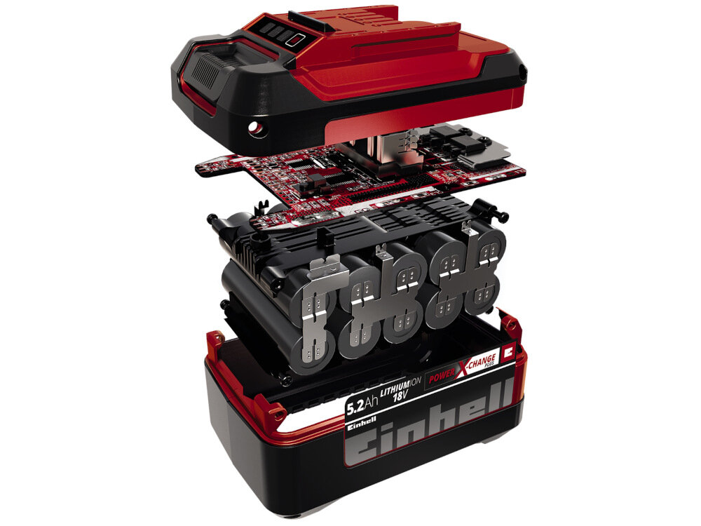 Akumulator EINHELL 4512097 2.5 Ah 18V + Ładowarka ogniwa litowo-jonowe elektronika sterująca systemem ABS w pełni bezpieczny wygodny w użytkowaniu unikalna konstrukcja wydajność