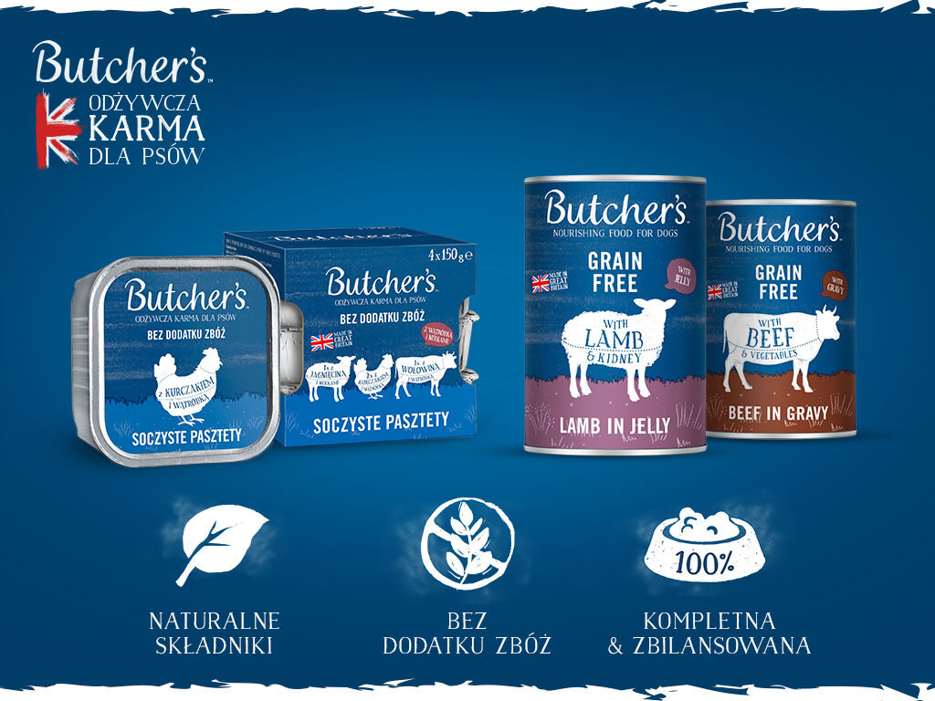 Karma dla psa BUTCHER'S Natural & Healthy Wołowina 3 kg butchers N&H pies grafika piąta