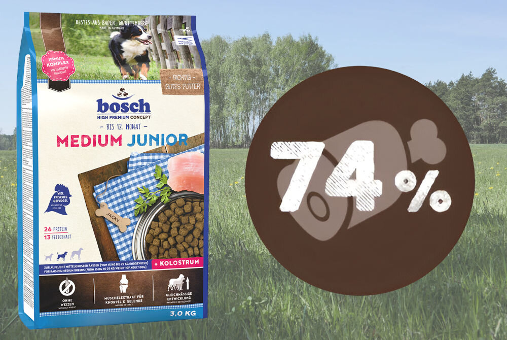 Karma dla psa BOSCH Medium Junior 3 kg wartościowa karma