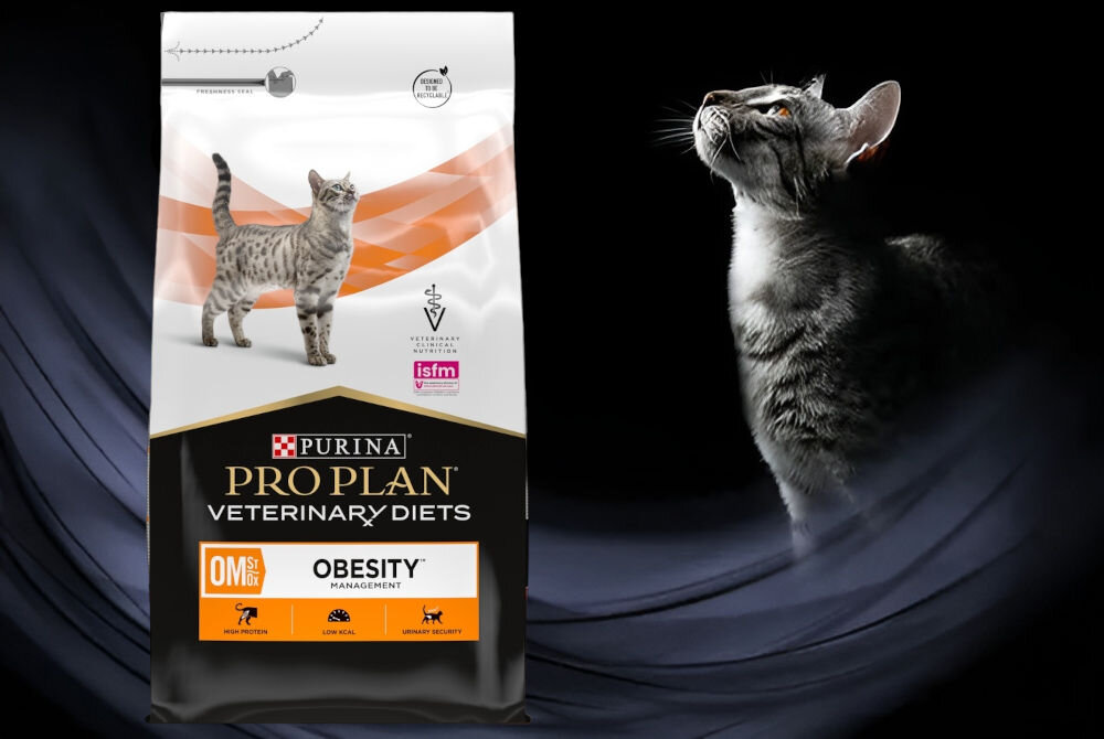 Ветеринарний корм PURINA Pro Plan Feline OM St/Ox Obesity Management 5 кг, вітаміни, здоров'я