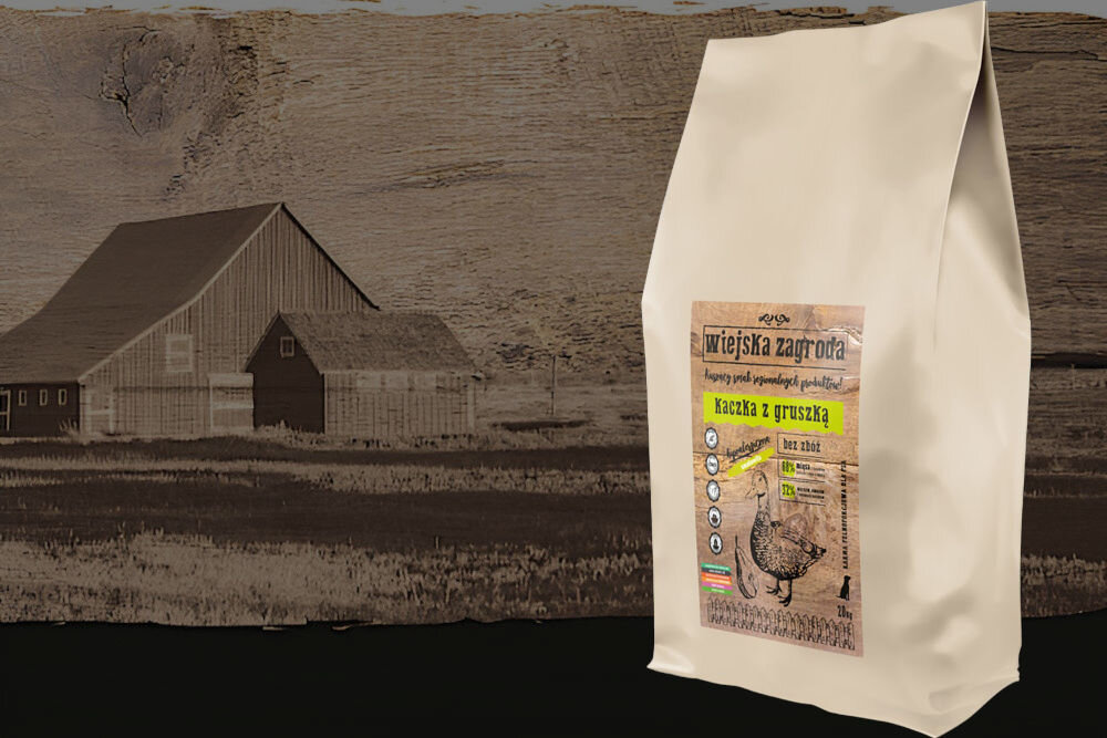 Karma dla psa WIEJSKA ZAGRODA Kaczka z gruszką 20 kg naturalne składniki