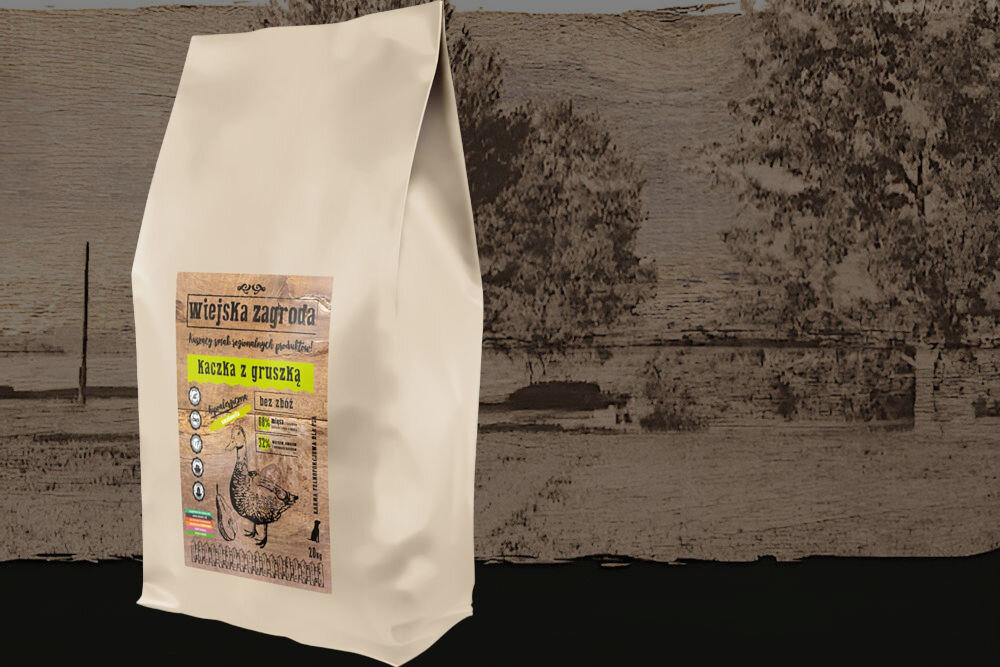 Karma dla psa WIEJSKA ZAGRODA Kaczka z gruszką 20 kg dawkowanie analiza sklad