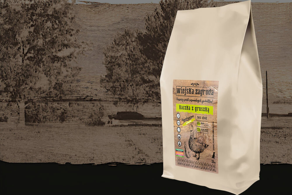 Karma dla psa WIEJSKA ZAGRODA Kaczka z gruszką 20 kg dawkowanie analiza sklad