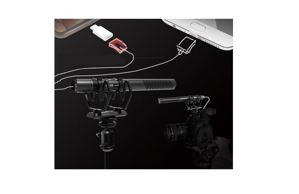 MIKROFON SHOTGUN SYNCO MIC D30 Uniwersalne połączenie wejście typu C