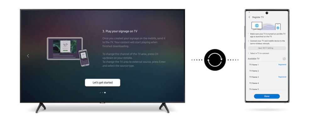 Telewizor SAMSUNG LED LH75B Business TV - łatwość konfiguracji