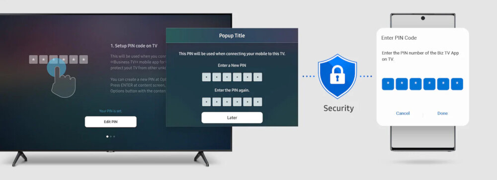 Telewizor SAMSUNG LED LH50B Business TV - bezpieczeństwo