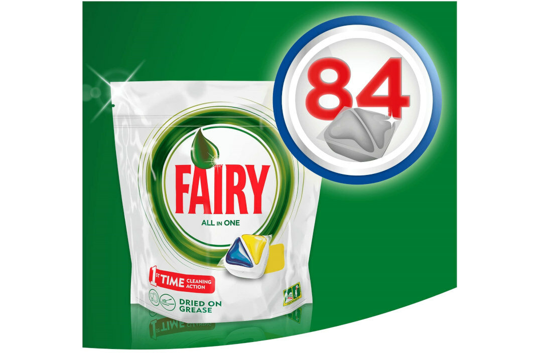Kapsulki do zmywarek FAIRY Original All In One Lemon 84 szt. wieksza wydajnosc bardziej ekonomiczne bezproblemowe pranie i plukanie