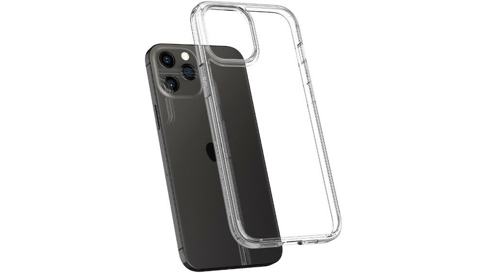 Etui SPIGEN Liquid Crystal do Apple iPhone 12 PRO Przezroczysty zapobiega przyleganiu do urządzenia punktowa struktura