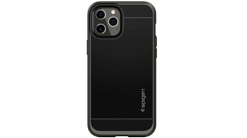 Etui SPIGEN Neo Hybrid do Apple iPhone 12/12 Pro Gunmetal jodełka design nowoczesny wygląd