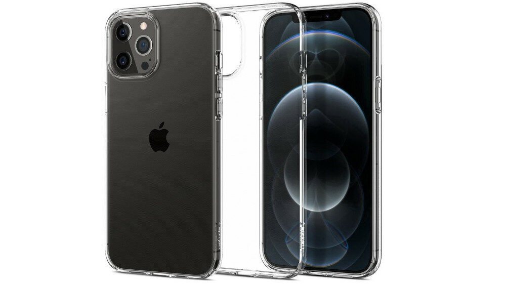 Etui SPIGEN Liquid Crystal do Apple iPhone 12/12 Pro Przezroczysty idealnie dopasowane cienka nakładka ładowanie bezprzewodowe wycięcia na porty