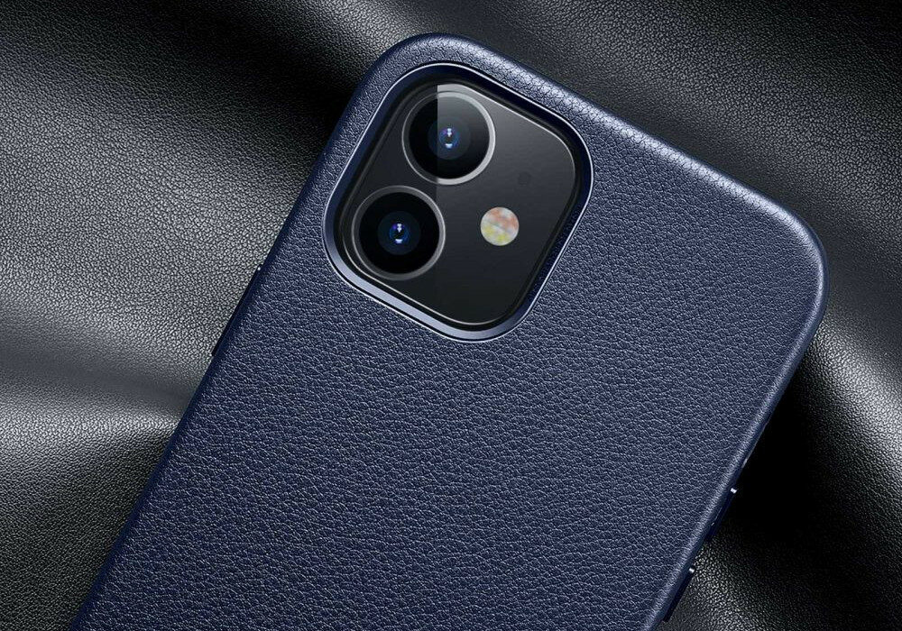Etui ESR Metro Premium do iPhone Mini niebieski design mikrofibra