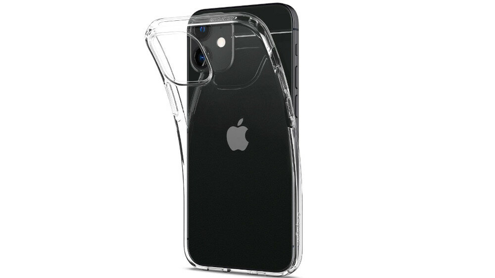 Etui SPIGEN Liquid Crystal do Apple iPhone 12 Mini Przezroczysty zapobiega przyleganiu do urządzenia punktowa struktura