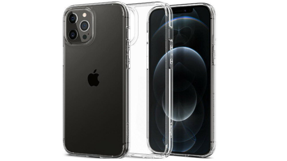 Etui SPIGEN Liquid Crystal do Apple iPhone 12 PRO MAX Przezroczysty idealnie dopasowane cienka nakładka ładowanie bezprzewodowe wycięcia na porty