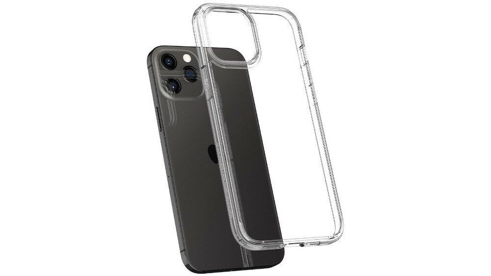 Etui SPIGEN Liquid Crystal do Apple iPhone 12 PRO MAX Przezroczysty zapobiega przyleganiu do urządzenia punktowa struktura