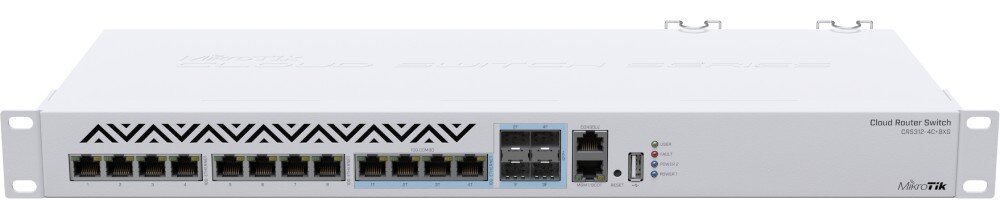 Switch MIKROTIK CRS312-4C+8XG-RM Fast Ethernet, 16 portów, Zarządzalny porty system