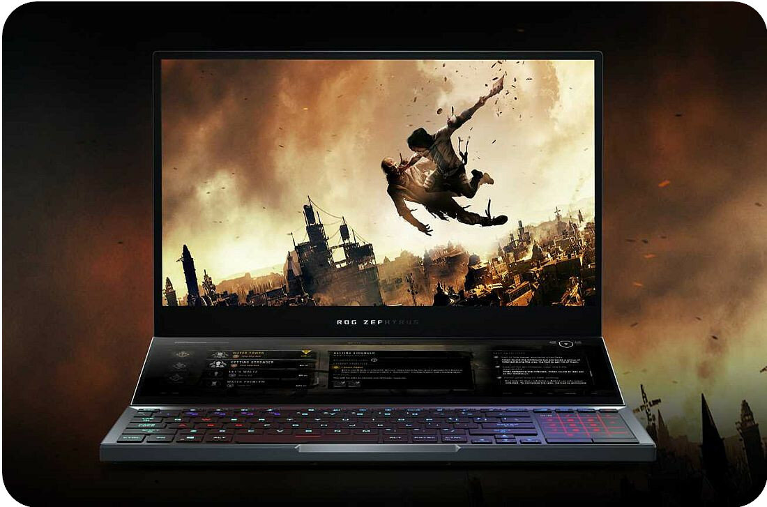 Laptop ASUS ROG Zephyrus Duo 15 - Praca na baterii   