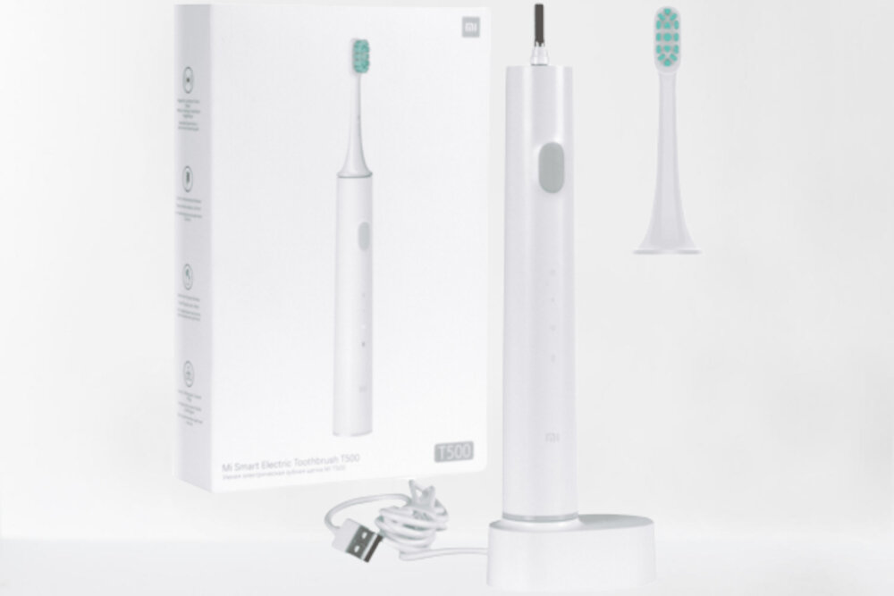 Szczoteczka soniczna XIAOMI Mi Electric Toothbrush T500 zestaw akcesoria komplet wyposazenie nakladka ochronna stacja dokujaca 1 koncowka