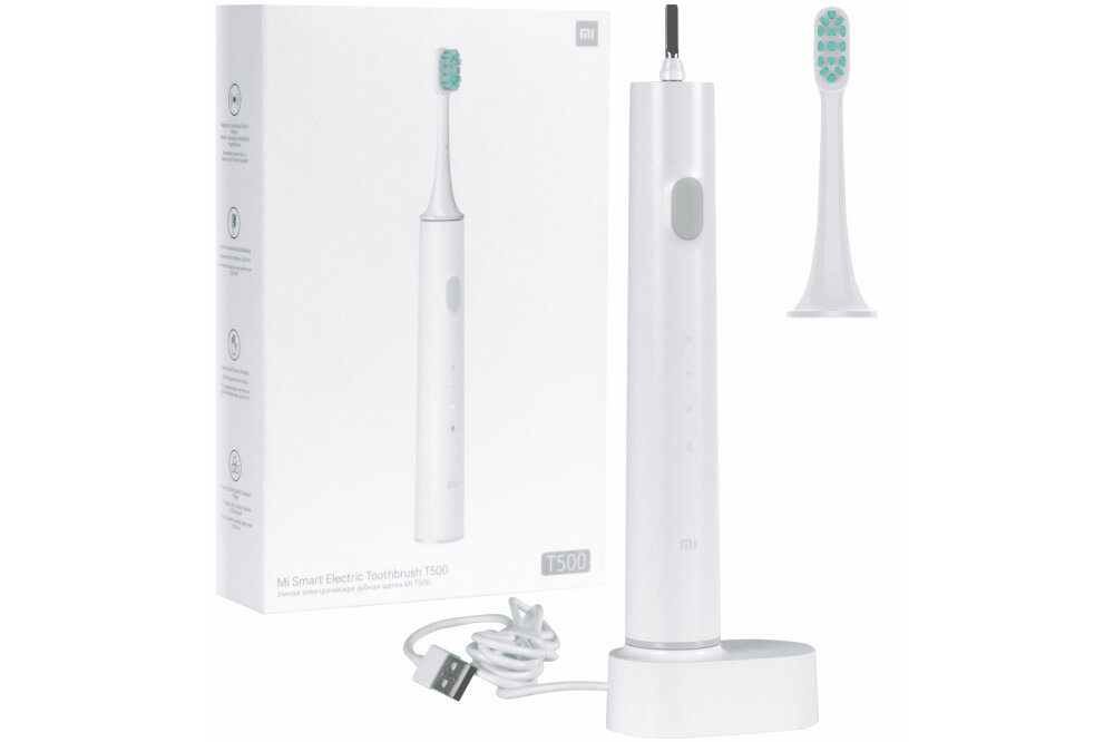 Szczoteczka soniczna XIAOMI Mi Electric Toothbrush T500 zestaw akcesoria komplet wyposazenie nakladka ochronna stacja dokujaca 1 koncowka