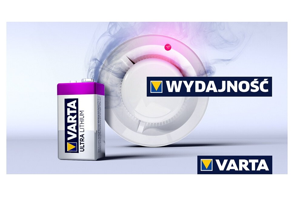 Duża moc odporność na temperatury Baterie Varta Ultra Lithium 9 V Litowy system elektrochemiczny