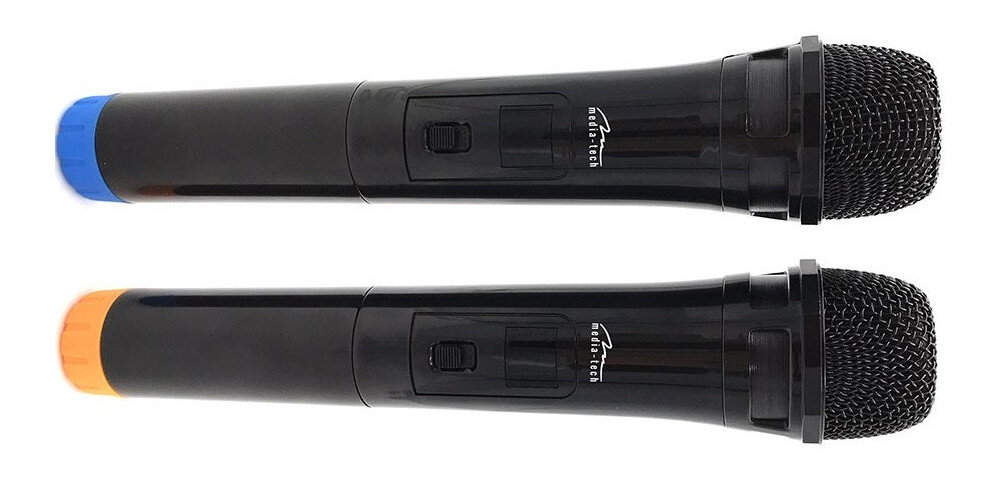 Mikrofon MEDIA-TECH Accent Pro MT395 solidnym wykonaniem lekką konstrukcją 136 gramów (bez baterii)