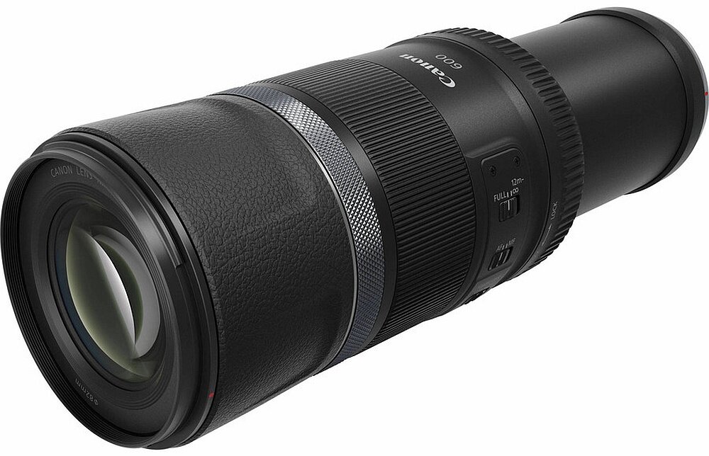 Obiektyw CANON RF 600mm f-11 IS STM obraz regulacja ostrość stabilizacja silnik aurofocus przysłona