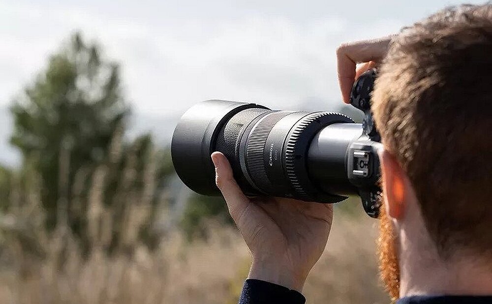 Obiektyw CANON RF 600mm f-11 IS STM obraz regulacja ostrość stabilizacja silnik aurofocus przysłona