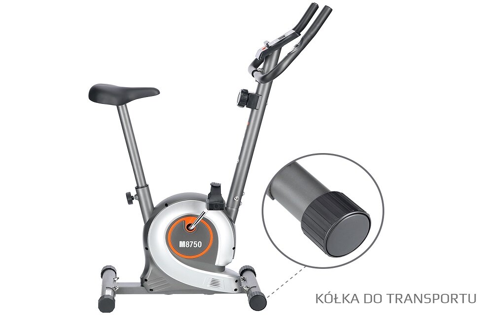 Rower magnetyczny HMS M8750 Srebrny Kompaktowy mobilny wymiary kółka transportowe