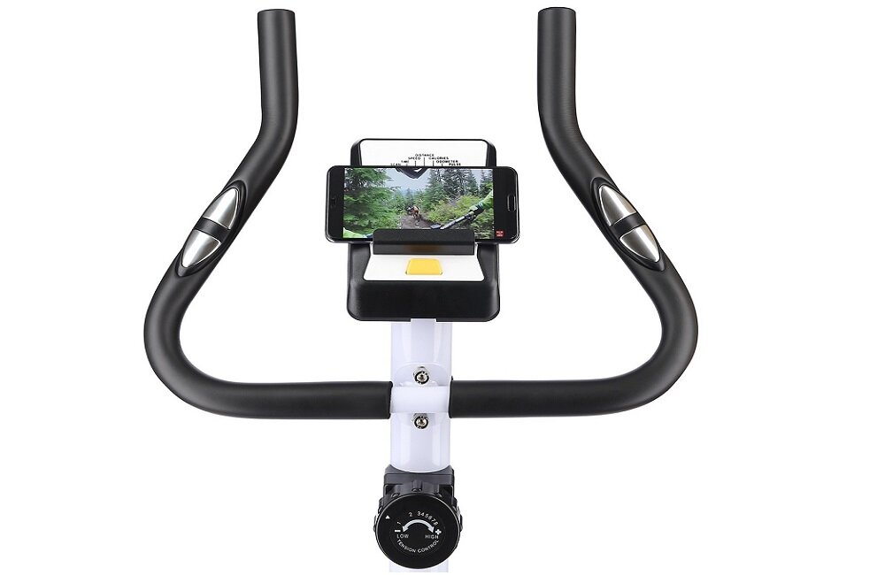 Rower magnetyczny ONE FITNESS RM8740 Biały Uchwyt na telefon
