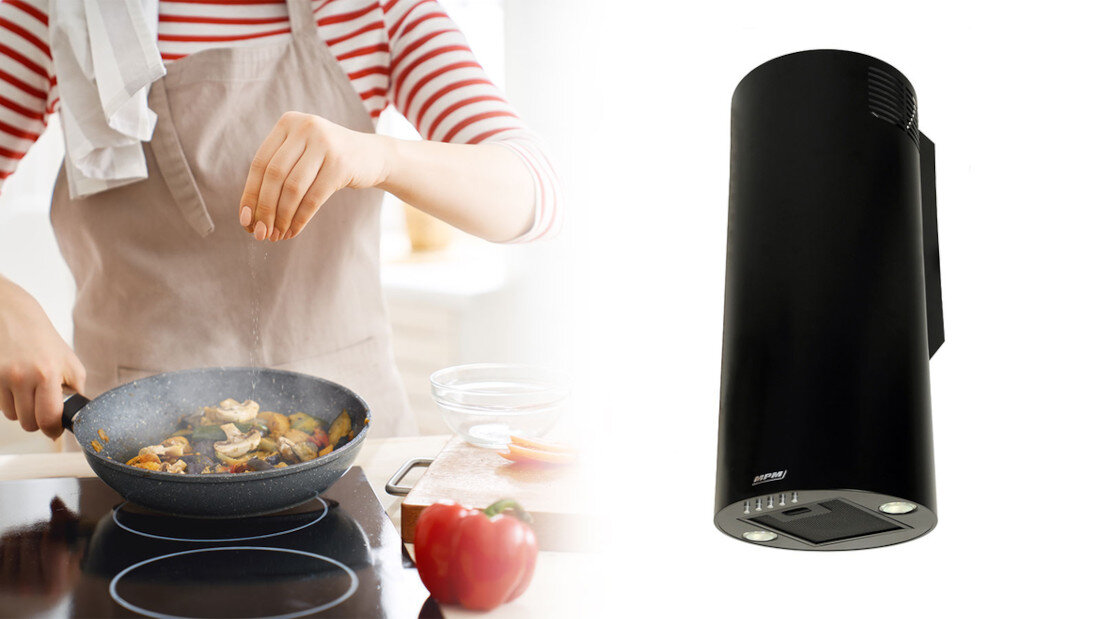 Okap MPM 31-OT-01 Czarny ksztalt elegancki kolor kolorystyka