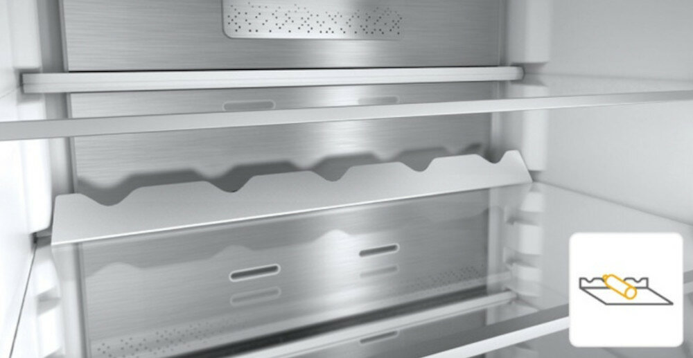 Lodówka WHIRLPOOL W9 921C OX 2 Nofrost Srebrna półka na wino