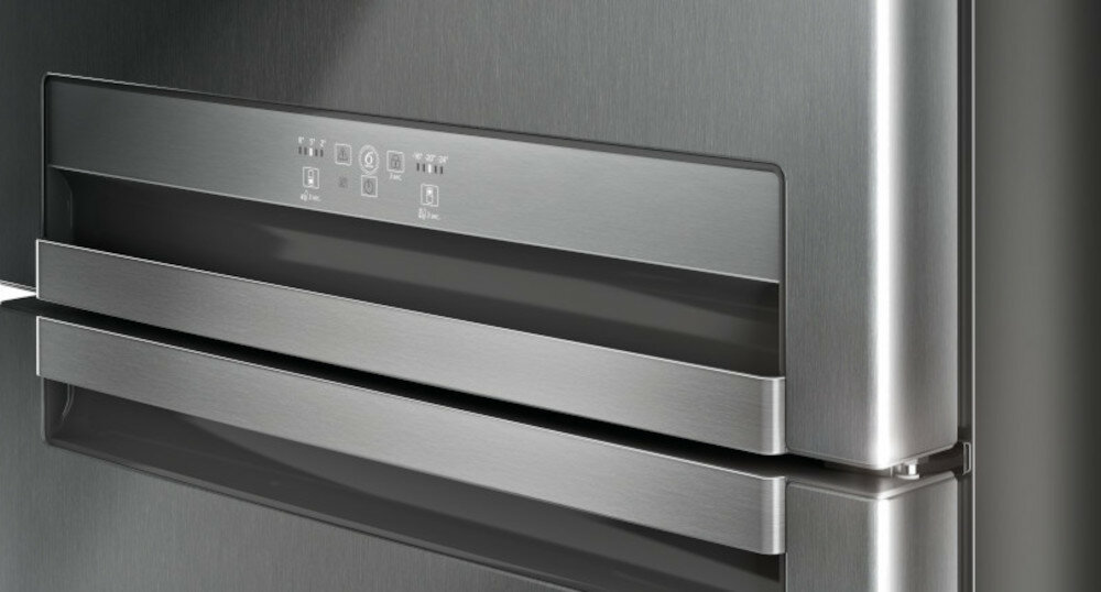 Lodówka WHIRLPOOL B TNF 5322 OX2 Nofrost Srebrna sterowanie panel na drzwiach