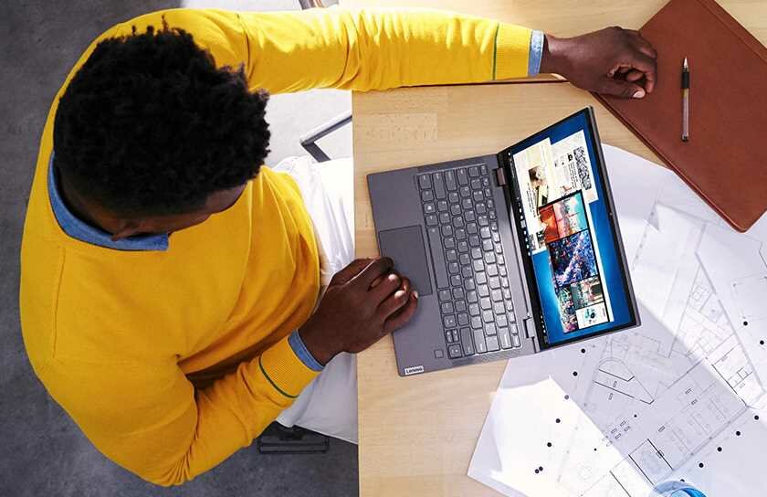 Laptop LENOVO Yoga C640 - czytnik linii papilarnych