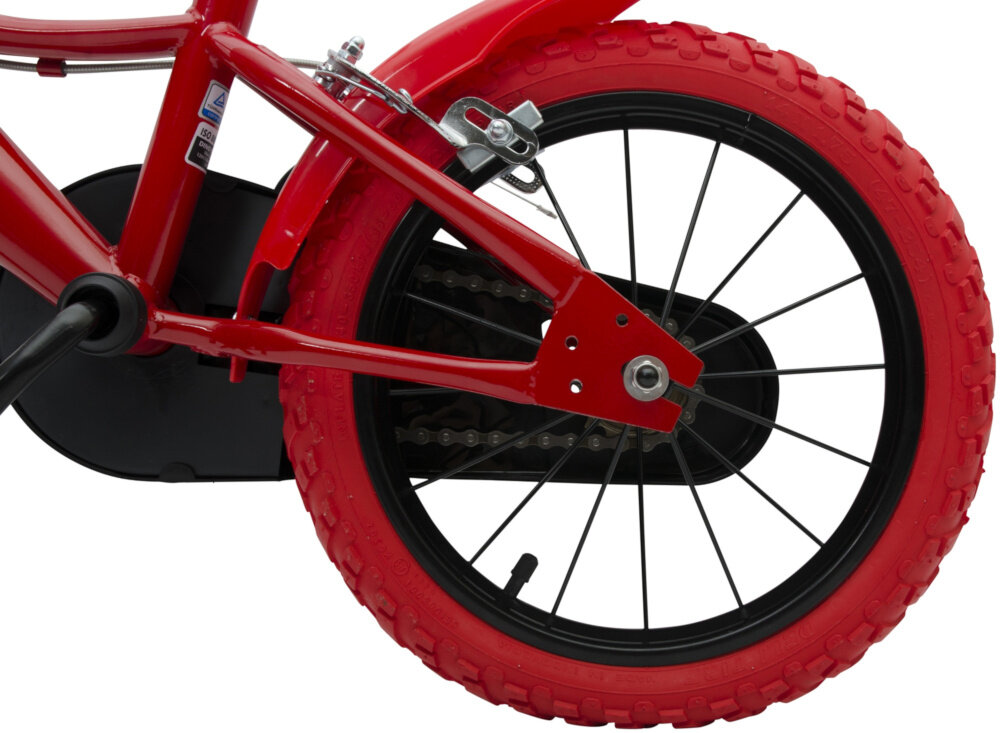 Rower DINO Miraculus Biedronka 14 Czerwono-czarny kola