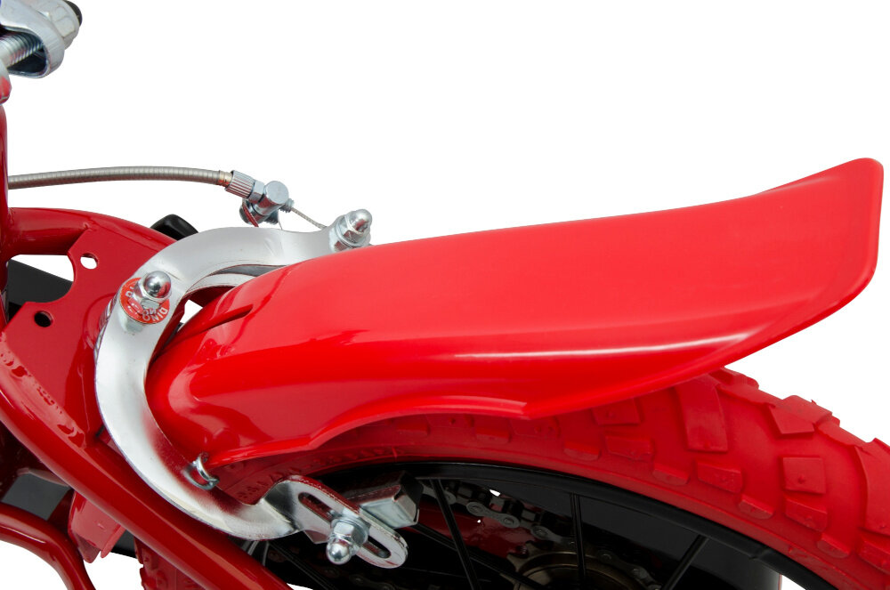 Rower DINO Miraculus Biedronka 14 Czerwono-czarny blotniki