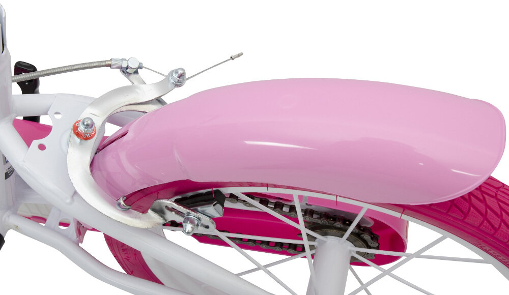 Rower DINO Hello Kitty 14 Biało-różowy blotniki