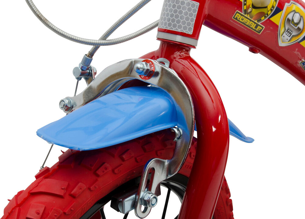 Rower NICKELODEON Psi patrol 14 Czerwono-niebiesko-żółty hamulec przedni
