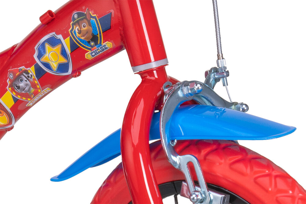 Rower NICKELODEON Psi patrol 12 Czerwono-niebiesko-żółty hamulec przedni