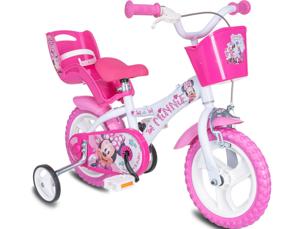 Rower DISNEY Minnie 12 Biało-różowy