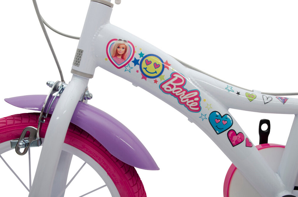 Rower MATTEL Barbie 14 Biało-fioletowo-różowy rama