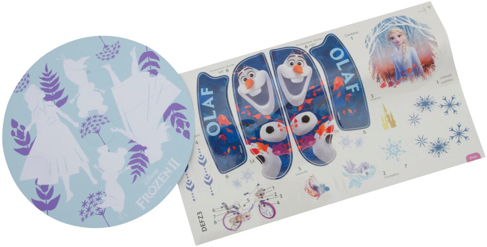 Rower DISNEY Kraina Lodu 2 14 Biało-fioletowo-niebieski akcesoria naklejki bidon