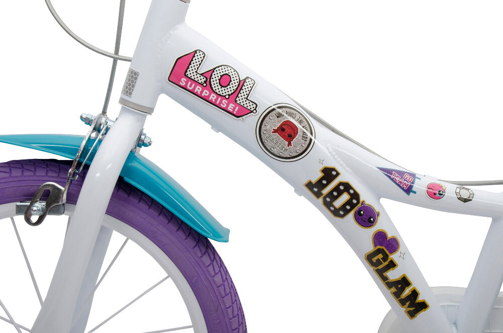 Rower DISNEY Lol Surprise 16 Srebrno-czerwono-czarny rama