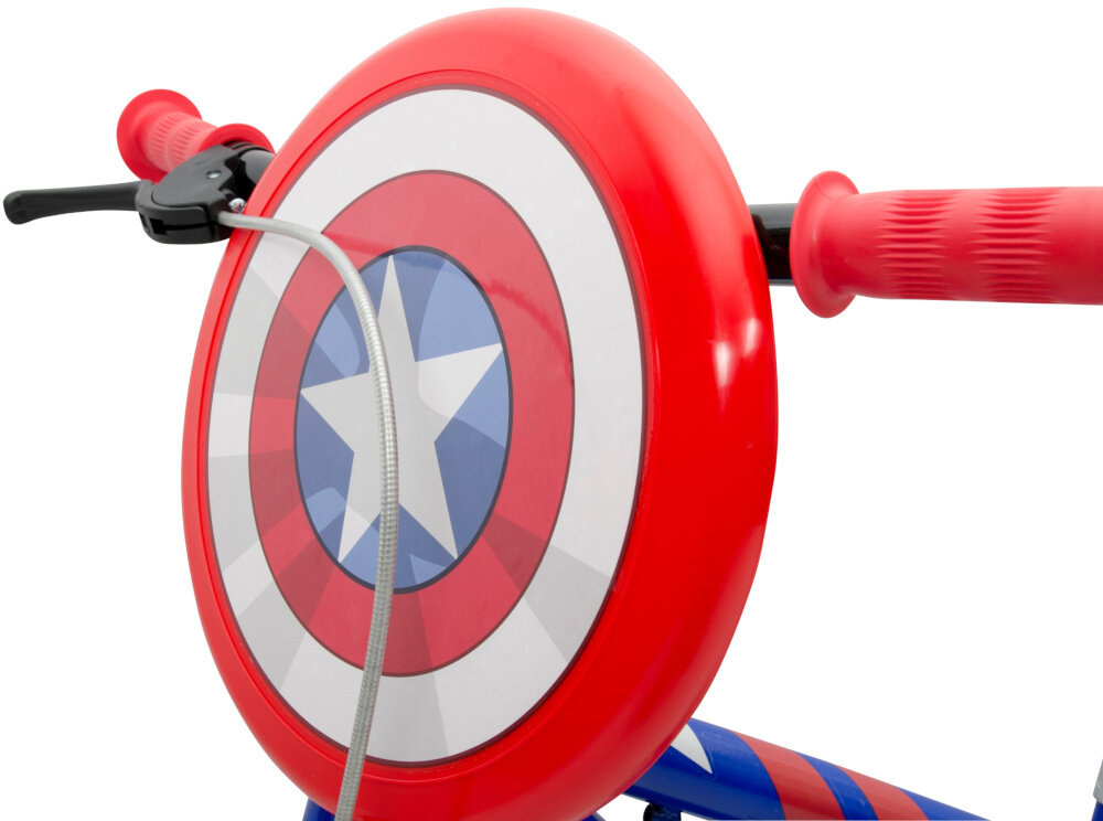 Rower MARVEL Kapitan Ameryka 12 Niebiesko-czerwono-biały kierownica wspornik