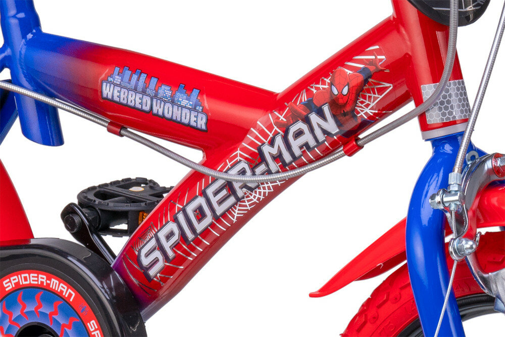 Rower MARVEL Spiderman 14 Czerwono-niebiesko-czarny rama